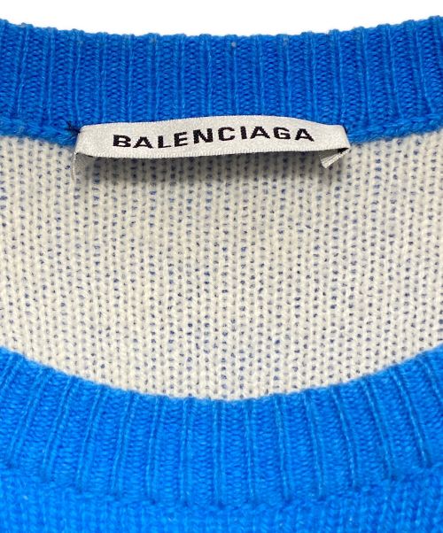 BALENCIAGA（バレンシアガ）BALENCIAGA (バレンシアガ) Allover Logo Crewneck ブルー サイズ:XSの古着・服飾アイテム