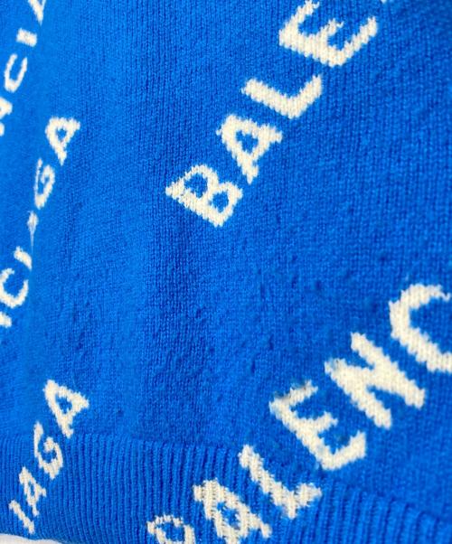 BALENCIAGA（バレンシアガ）BALENCIAGA (バレンシアガ) Allover Logo Crewneck ブルー サイズ:XSの古着・服飾アイテム