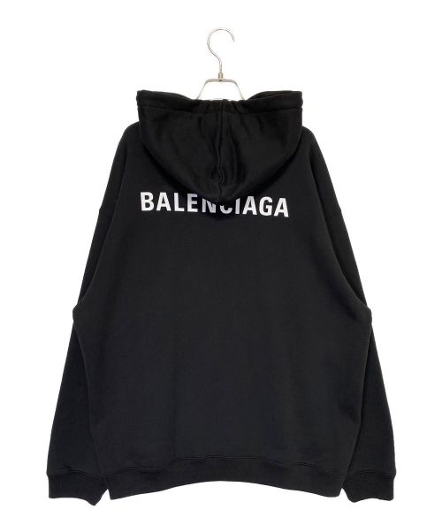 BALENCIAGA（バレンシアガ）BALENCIAGA (バレンシアガ) バックロゴプリントパーカー ブラック サイズ:Lの古着・服飾アイテム
