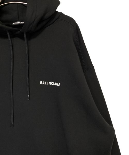 BALENCIAGA（バレンシアガ）BALENCIAGA (バレンシアガ) バックロゴプリントパーカー ブラック サイズ:Lの古着・服飾アイテム