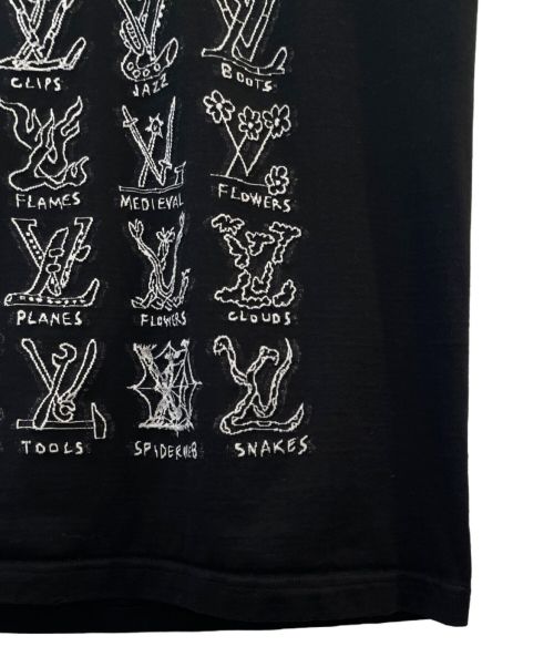 LOUIS VUITTON（ルイ ヴィトン）LOUIS VUITTON (ルイ ヴィトン) カートゥーンLVロゴTシャツ ブラック サイズ:Ｌの古着・服飾アイテム