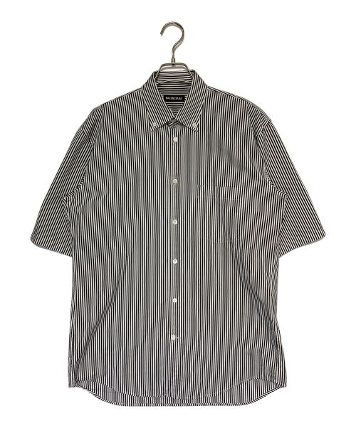 BALENCIAGA（バレンシアガ）BALENCIAGA (バレンシアガ) バックロゴ半袖シャツ ホワイト×ブラック サイズ:36の古着・服飾アイテム