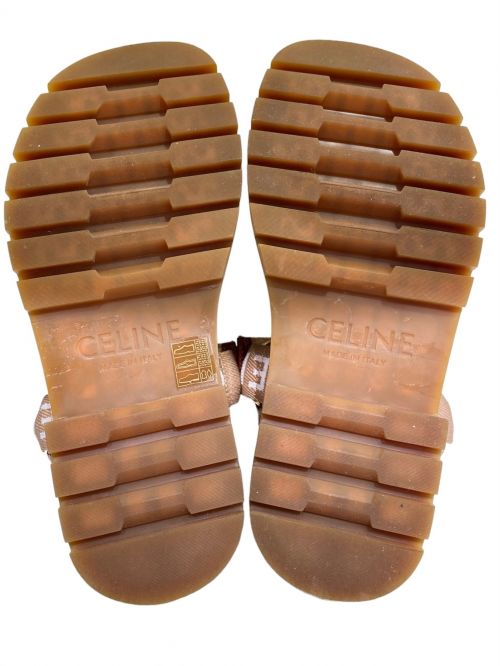 CELINE（セリーヌ）CELINE (セリーヌ) レオ ストラッピー サンダル ブラウン サイズ:38の古着・服飾アイテム