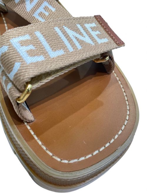 CELINE（セリーヌ）CELINE (セリーヌ) レオ ストラッピー サンダル ブラウン サイズ:38の古着・服飾アイテム