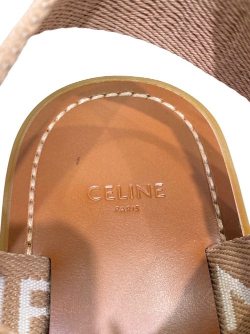 CELINE（セリーヌ）CELINE (セリーヌ) レオ ストラッピー サンダル ブラウン サイズ:38の古着・服飾アイテム
