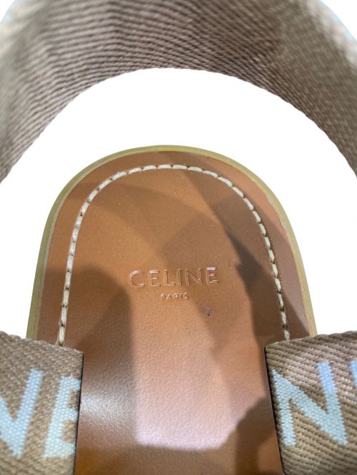 CELINE（セリーヌ）CELINE (セリーヌ) レオ ストラッピー サンダル ブラウン サイズ:38の古着・服飾アイテム