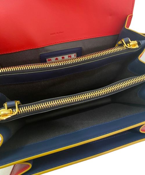 MARNI（マルニ）MARNI (マルニ) TRUNK BAG レッド×ネイビーの古着・服飾アイテム