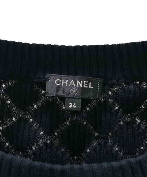 CHANEL（シャネル）CHANEL (シャネル) ココマークニット ブラック サイズ:34の古着・服飾アイテム