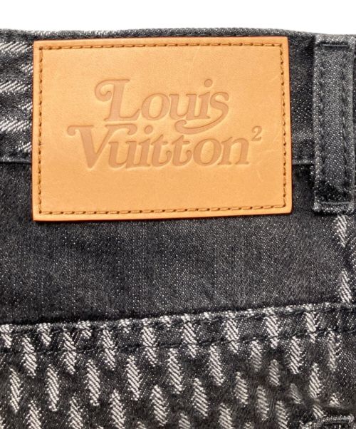 LOUIS VUITTON（ルイ ヴィトン）LOUIS VUITTON (ルイ ヴィトン) NIGO (二ゴー) ジャイアントダミエウェーブデニムパンツ グレー サイズ:78.5（W31）の古着・服飾アイテム