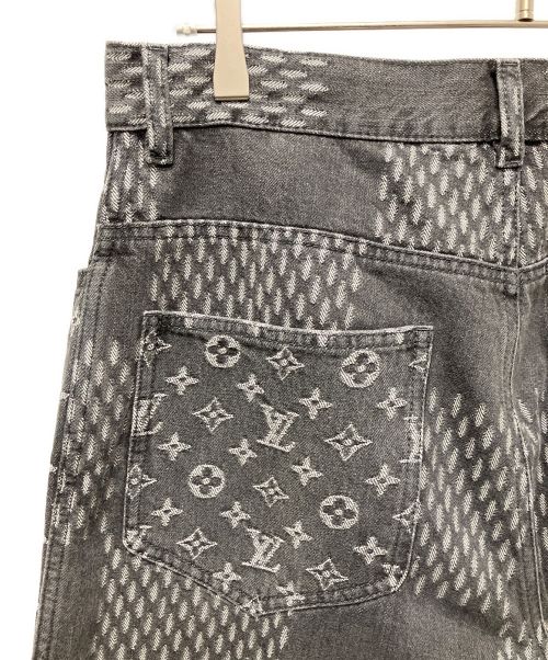 LOUIS VUITTON（ルイ ヴィトン）LOUIS VUITTON (ルイ ヴィトン) NIGO (二ゴー) ジャイアントダミエウェーブデニムパンツ グレー サイズ:78.5（W31）の古着・服飾アイテム