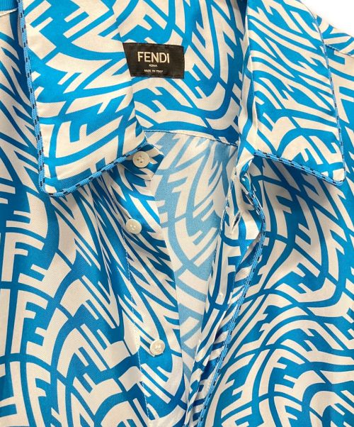 FENDI（フェンディ）FENDI (フェンディ) FFヴァーティゴ ズッキーノ半袖シャツ ブルー サイズ:40の古着・服飾アイテム