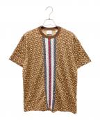 BURBERRYバーバリー）の古着「ENGLAND Monogram Stripe Print TEE」｜ブラウン
