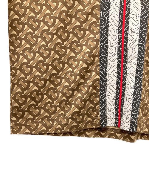 BURBERRY（バーバリー）BURBERRY (バーバリー) ENGLAND Monogram Stripe Print TEE ブラウン サイズ:XSの古着・服飾アイテム