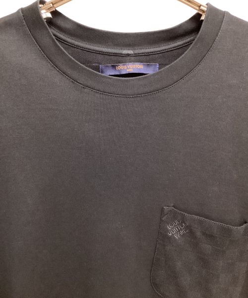LOUIS VUITTON（ルイ ヴィトン）LOUIS VUITTON (ルイ ヴィトン) ダミエポケットTシャツ ブラック サイズ:Mの古着・服飾アイテム