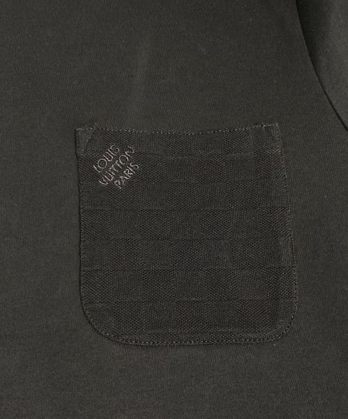 LOUIS VUITTON（ルイ ヴィトン）LOUIS VUITTON (ルイ ヴィトン) ダミエポケットTシャツ ブラック サイズ:Mの古着・服飾アイテム