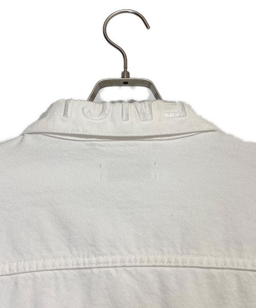 BALENCIAGA（バレンシアガ）BALENCIAGA (バレンシアガ) カットウエストバンドデニムジャケット ホワイト サイズ:36の古着・服飾アイテム