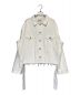 BALENCIAGA（バレンシアガ）の古着「カットウエストバンドデニムジャケット」｜ホワイト