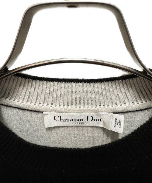 Christian Dior（クリスチャン ディオール）Christian Dior (クリスチャン ディオール) カシミア混J'ADIORロゴニット ブラック サイズ:38の古着・服飾アイテム