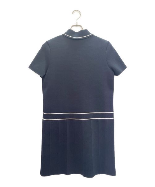 Christian Dior（クリスチャン ディオール）Christian Dior (クリスチャン ディオール) クラシック ニットポロ ワンピース ネイビー サイズ:40の古着・服飾アイテム