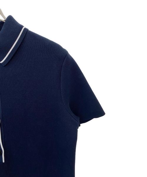 Christian Dior（クリスチャン ディオール）Christian Dior (クリスチャン ディオール) ニットポロシャツワンピース ネイビー サイズ:40の古着・服飾アイテム
