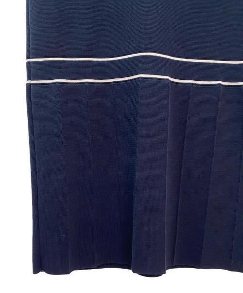 Christian Dior（クリスチャン ディオール）Christian Dior (クリスチャン ディオール) ニットポロシャツワンピース ネイビー サイズ:40の古着・服飾アイテム