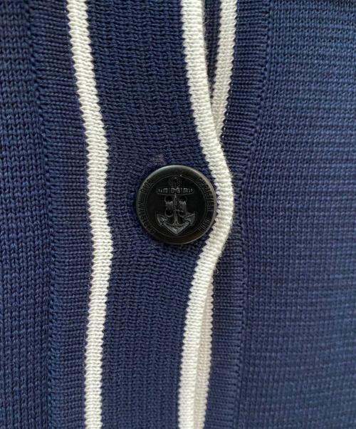 Christian Dior（クリスチャン ディオール）Christian Dior (クリスチャン ディオール) ニットポロシャツワンピース ネイビー サイズ:40の古着・服飾アイテム