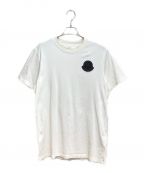MONCLERモンクレール）の古着「Big Logo Cut And Sew（ビッグロゴカットソー）」｜ホワイト
