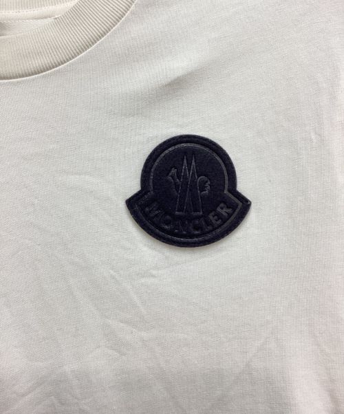 MONCLER（モンクレール）MONCLER (モンクレール) Big Logo Cut And Sew（ビッグロゴカットソー） ホワイト サイズ:Mの古着・服飾アイテム