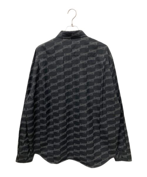 BALENCIAGA（バレンシアガ）BALENCIAGA (バレンシアガ) BBロゴラージフィットシャツ ブラック サイズ:40の古着・服飾アイテム