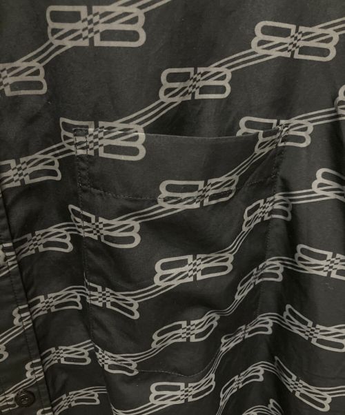 BALENCIAGA（バレンシアガ）BALENCIAGA (バレンシアガ) BBロゴラージフィットシャツ ブラック サイズ:40の古着・服飾アイテム