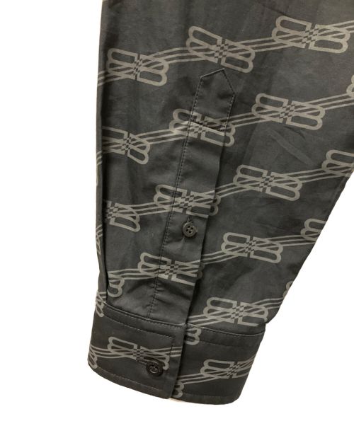 BALENCIAGA（バレンシアガ）BALENCIAGA (バレンシアガ) BBロゴラージフィットシャツ ブラック サイズ:40の古着・服飾アイテム