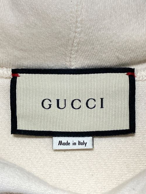 GUCCI（グッチ）GUCCI (グッチ) テニス刺繍パーカー ベージュ サイズ:Sの古着・服飾アイテム