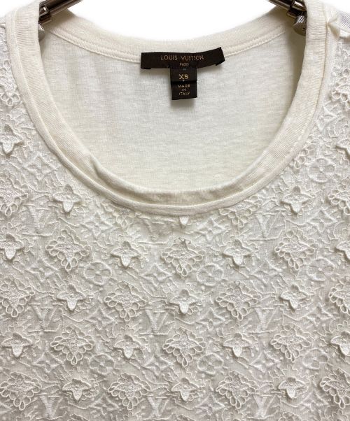 LOUIS VUITTON（ルイ ヴィトン）LOUIS VUITTON (ルイ ヴィトン) モノグラムレースカットソー ベージュ サイズ:XSの古着・服飾アイテム