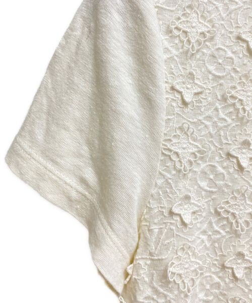 LOUIS VUITTON（ルイ ヴィトン）LOUIS VUITTON (ルイ ヴィトン) モノグラムレースカットソー ベージュ サイズ:XSの古着・服飾アイテム