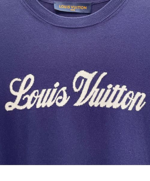 LOUIS VUITTON（ルイ ヴィトン）LOUIS VUITTON (ルイ ヴィトン) グラフィックロゴ ニットTシャツ ネイビー サイズ:XSの古着・服飾アイテム