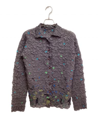激レア イッセイミヤケ ISSEY MIYAKE プリーツ シャツ フリル付き 中古・古着通販】HOMME PLISSE ISSEY MIYAKE (オムプリッセ イッセイ