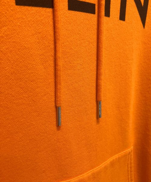 CELINE（セリーヌ）CELINE (セリーヌ) クラシックロゴルーズスウェットパーカー オレンジ サイズ:Sの古着・服飾アイテム