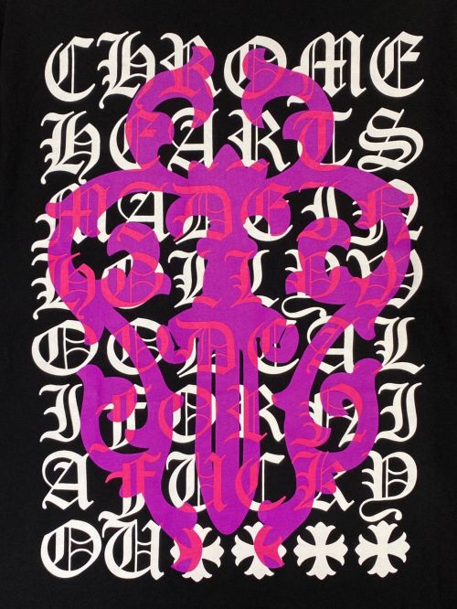 CHROME HEARTS（クロムハーツ）CHROME HEARTS (クロムハーツ) Eye Chart Pink Dagger Tee ブラック サイズ:Sの古着・服飾アイテム