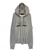 GUCCIグッチ）の古着「ヴィンテージロゴパーカー」｜グレー