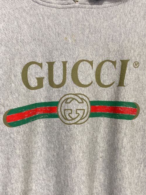 GUCCI（グッチ）GUCCI (グッチ) ヴィンテージロゴパーカー グレー サイズ:Mの古着・服飾アイテム