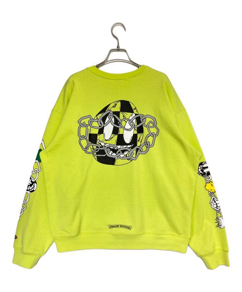 CHROME HEARTS（クロムハーツ）CHROME HEARTS (クロムハーツ) MATTY BOY (マティ― ボーイ) クルーネックスウェット ライムイエロー サイズ:XLの古着・服飾アイテム