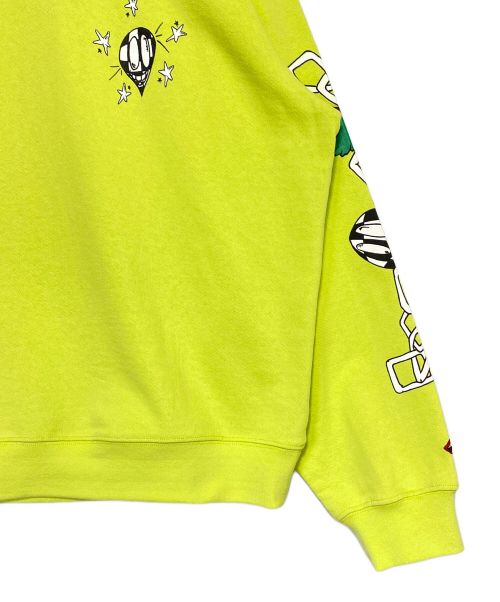 CHROME HEARTS（クロムハーツ）CHROME HEARTS (クロムハーツ) MATTY BOY (マティ― ボーイ) クルーネックスウェット ライムイエロー サイズ:XLの古着・服飾アイテム