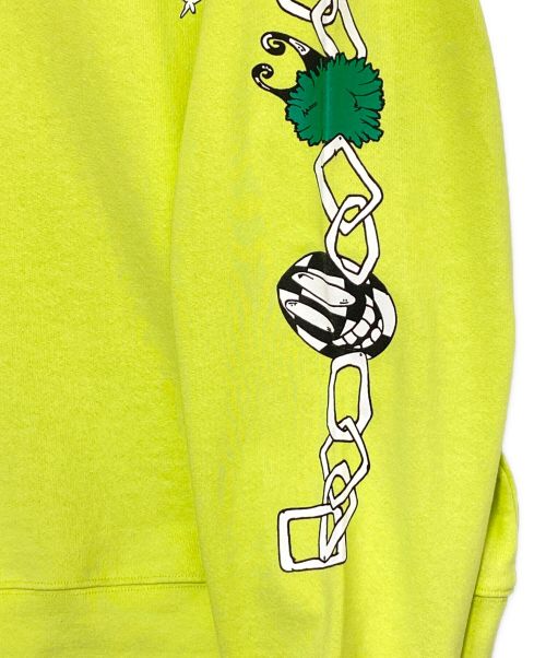 CHROME HEARTS（クロムハーツ）CHROME HEARTS (クロムハーツ) MATTY BOY (マティ― ボーイ) クルーネックスウェット ライムイエロー サイズ:XLの古着・服飾アイテム