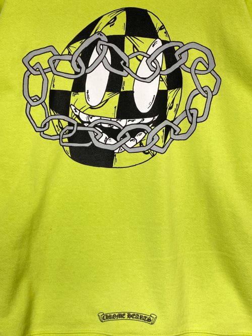 CHROME HEARTS（クロムハーツ）CHROME HEARTS (クロムハーツ) MATTY BOY (マティ― ボーイ) クルーネックスウェット ライムイエロー サイズ:XLの古着・服飾アイテム