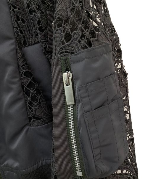 sacai（サカイ）sacai (サカイ) MA-1ドッキングレースワンピース グレー サイズ:1の古着・服飾アイテム