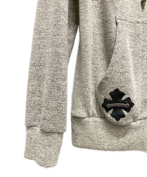 CHROME HEARTS（クロムハーツ）CHROME HEARTS (クロムハーツ) バックホースシューレザーパッチ ジップパーカー グレー サイズ:Sの古着・服飾アイテム