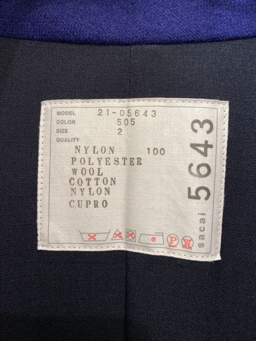 sacai（サカイ）sacai (サカイ) MA-1ドッキングコート オリーブ×ネイビー サイズ:2の古着・服飾アイテム