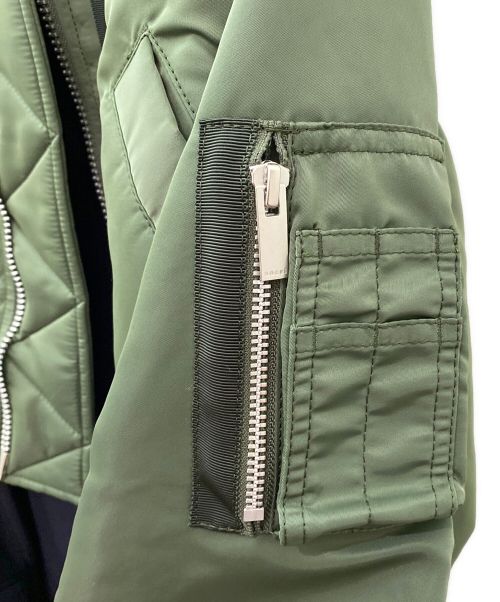 sacai（サカイ）sacai (サカイ) MA-1ドッキングコート オリーブ×ネイビー サイズ:2の古着・服飾アイテム