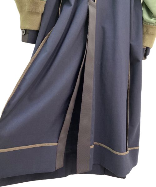 sacai（サカイ）sacai (サカイ) MA-1ドッキングコート オリーブ×ネイビー サイズ:2の古着・服飾アイテム