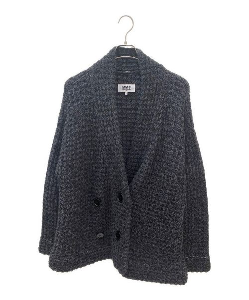 MM6 Maison Margiela（エムエムシックスメゾンマルジェラ）MM6 Maison Margiela (エムエムシックス メゾンマルジェラ) ワッフルニットカーディガン グレー サイズ:XSの古着・服飾アイテム